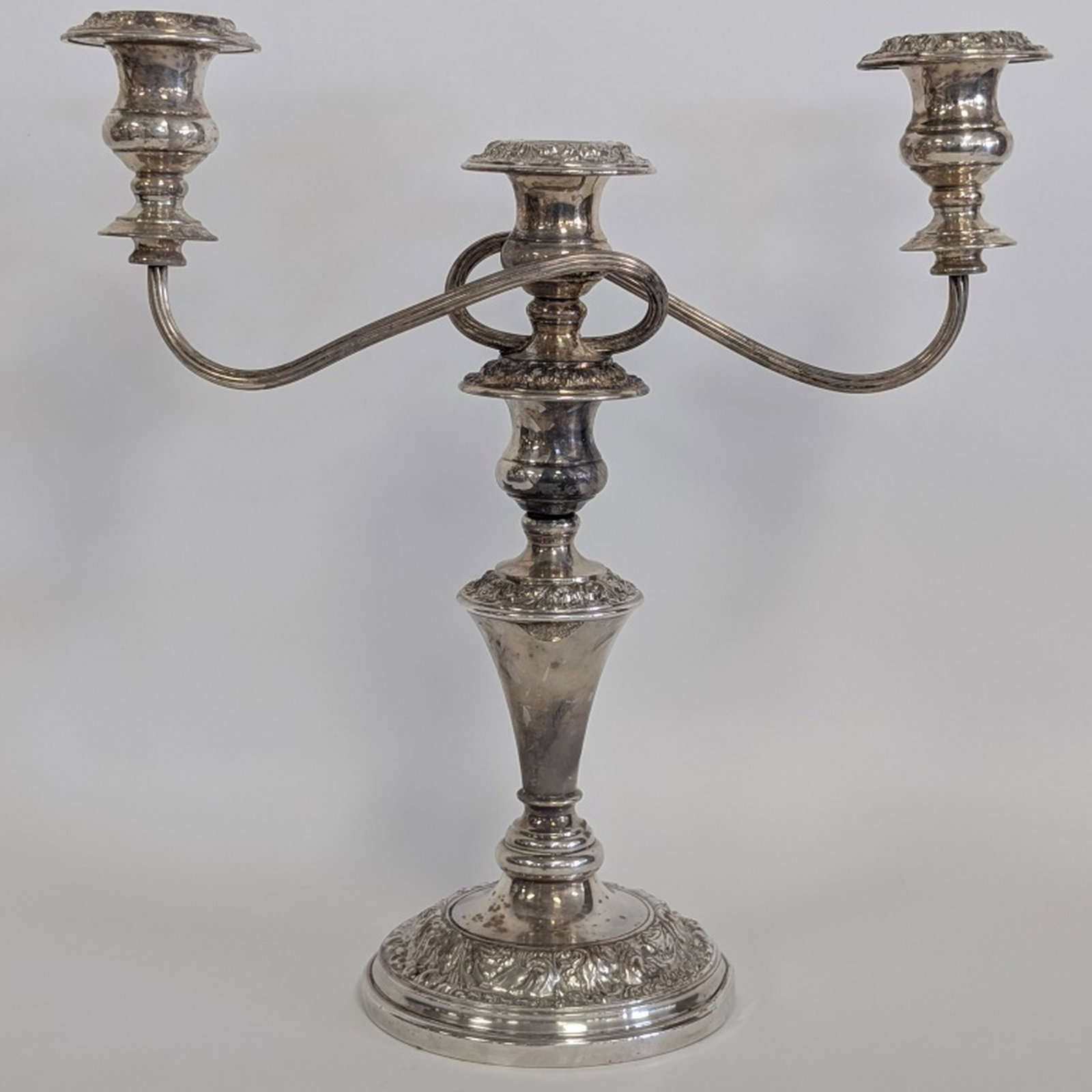Fine Silver on Copper Candelabra 14.25"H (1 of 11)