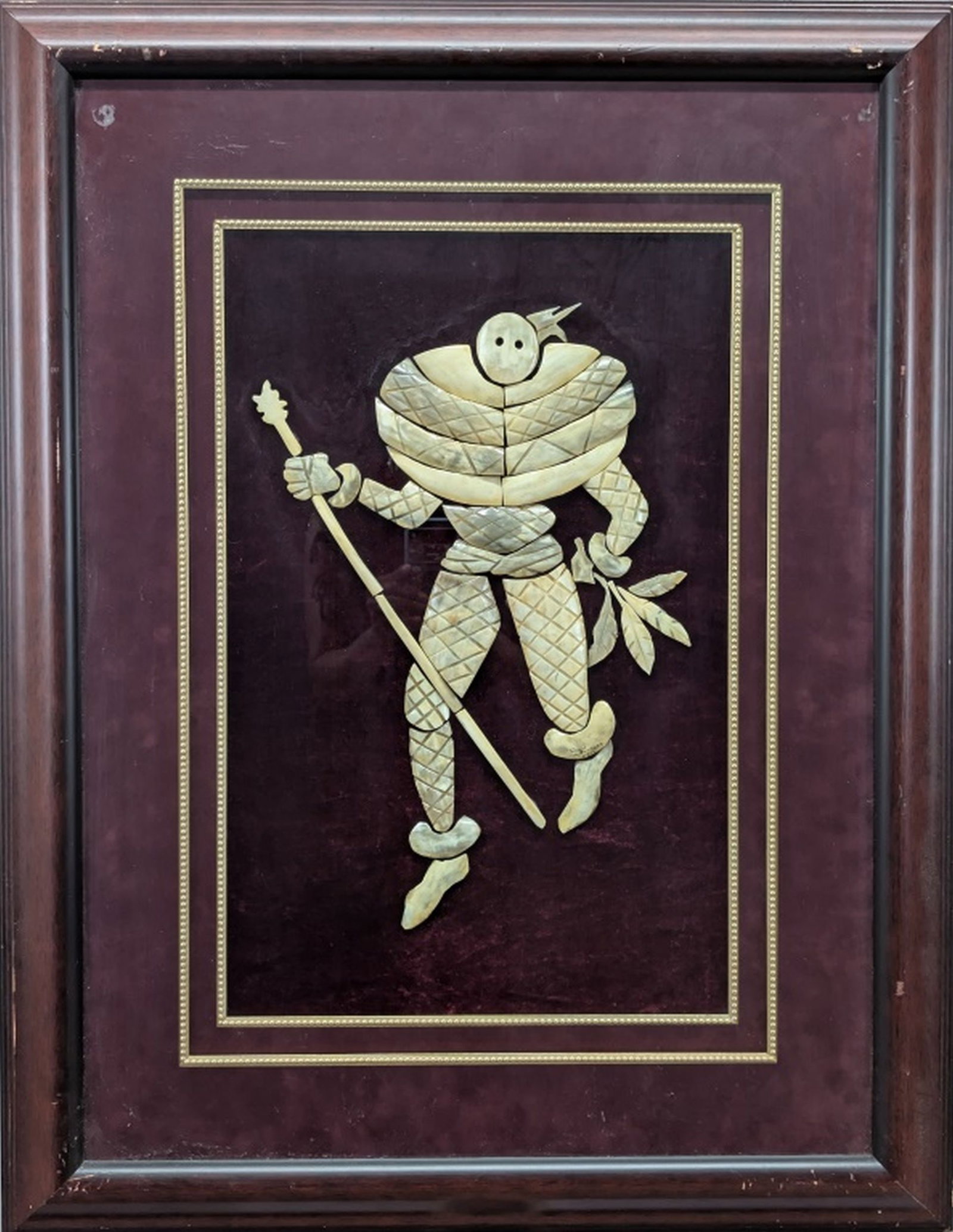 Toyin, Nigerian Folk Art Bone Inlay Sculpture (1 of 5)