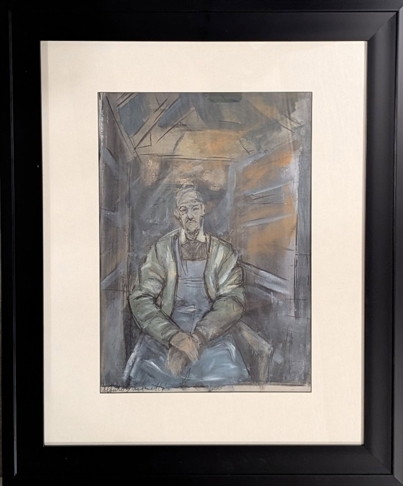 Original in Manner of Alberto Giacometti 14 x 10" (1 of 8)