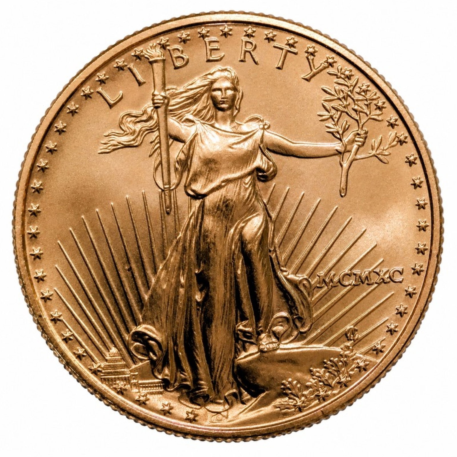 1990 American Gold Eagle 1 oz. $50 Gold Coin (1 of 2)