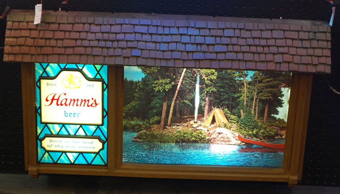 HAMMS BEER ROTATING MOVING BAR SIGN Nov 17, 2013 Charles Pharr in GA