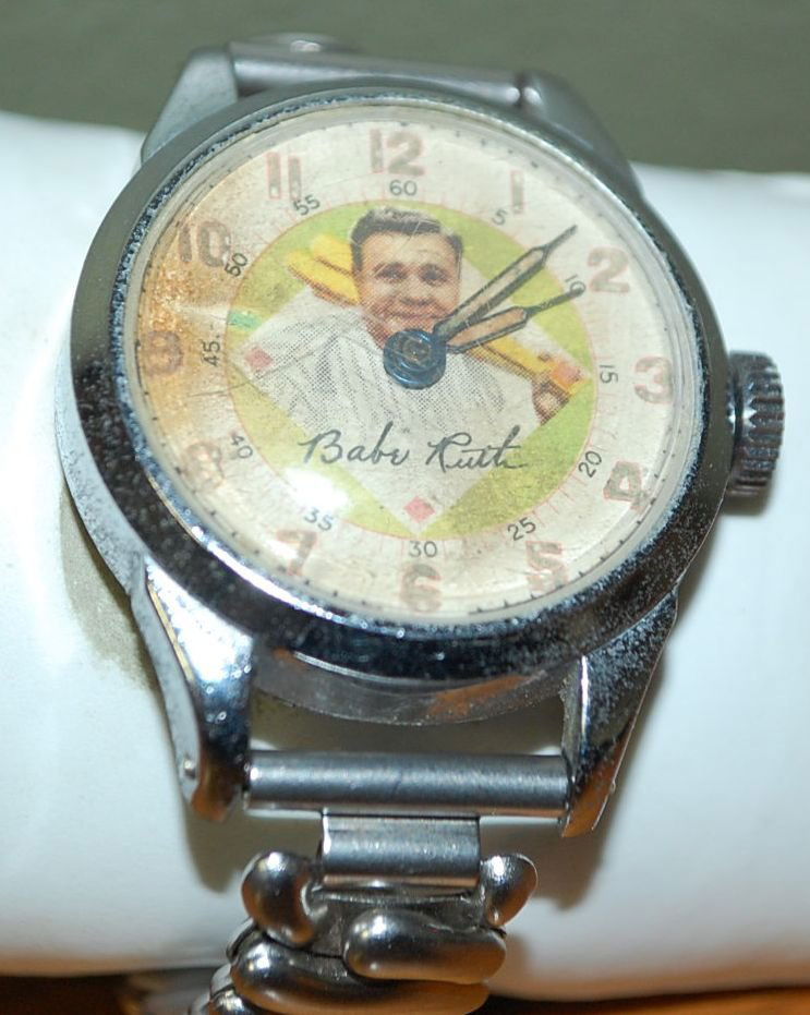 1949 BABE RUTH EXACTA WRISTWATCH: BABE RUTH ON FACE