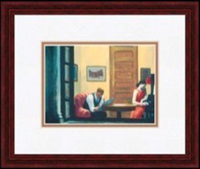 "Room in New York" Edward Hopper: Signed Lithograph by Edward Hopper. Framed Size 13 x 11, Image Size: 7 x 5" (D132-249)