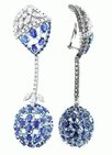 43.80 ct VS Diamond/ Sapphire Earrings 18Kw