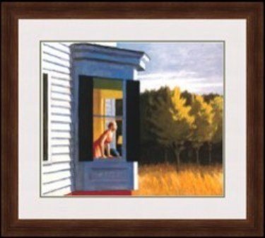 "Cape Cod Morning" Edward Hopper: Lithograph by Edward Hopper, Framed Size 30 x 27, Image Size 21 x 17 " (D132-26)