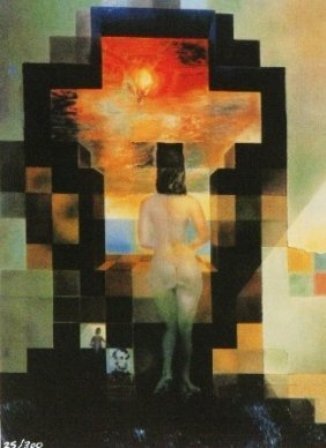 Dali "Lincoln Vision": Signed limited edition with authenticity, quality framed and matted frame 23 by 20