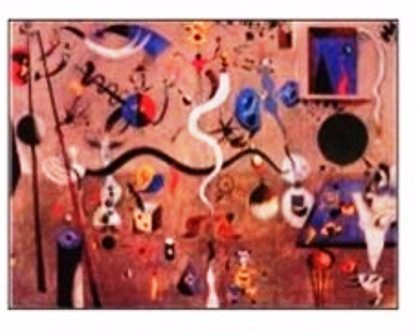 "Carnival of Harlequin" Joan Miro: Lithograph by Joan Miro. Framed Size 30 x 37, Image Size 20 x 27" (D132-192)