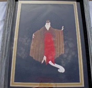 ERTE' PALACE DEL' OPERA LITHOGRAPH: MINT CONDITION LITHOGRAPH FRAMED AND MATTED APPROX. 33X44
