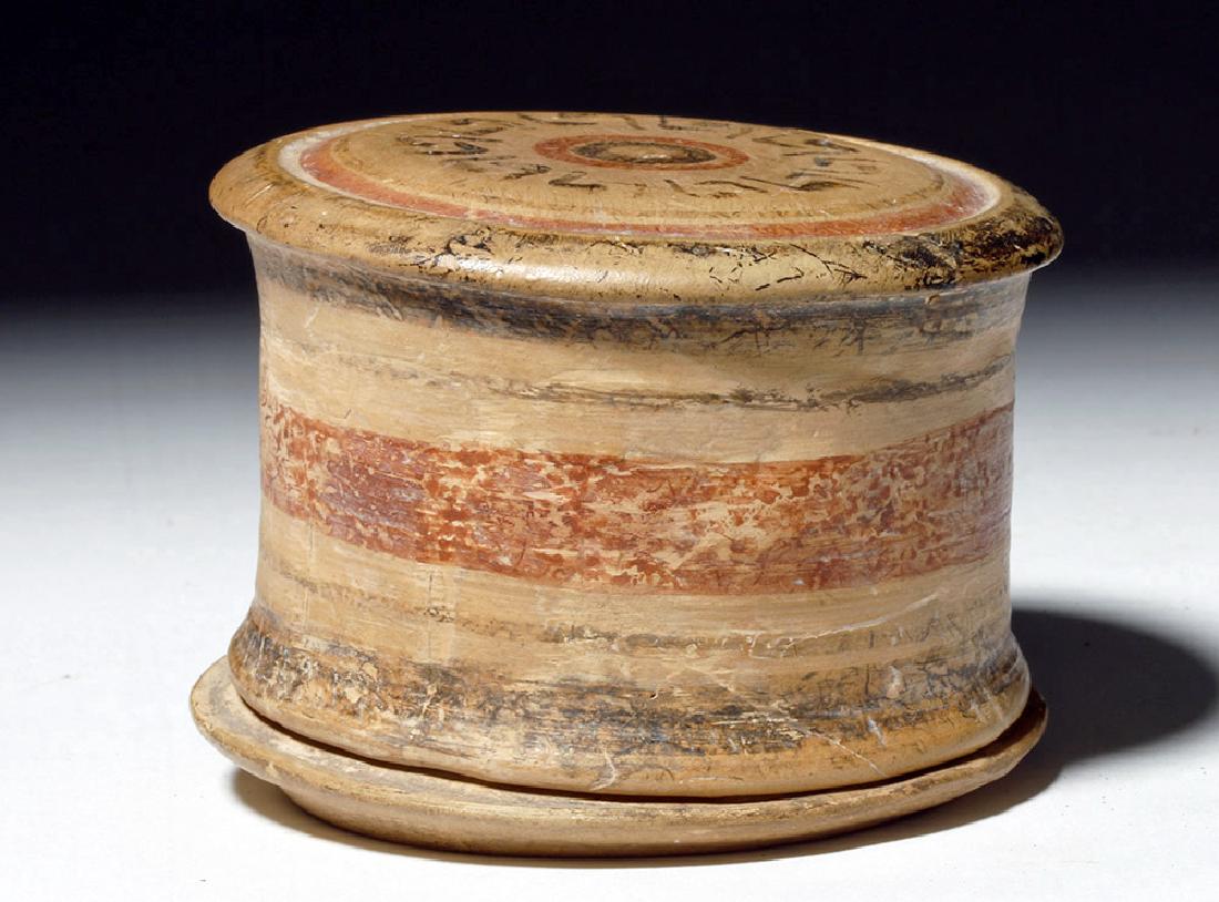 Greek Corinthian Polychrome Covered Pyxis (1 of 7)