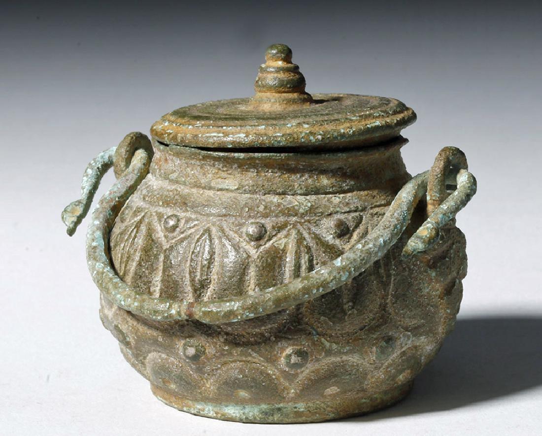 Roman Bronze Lidded Jar / Makeup Pot (1 of 7)