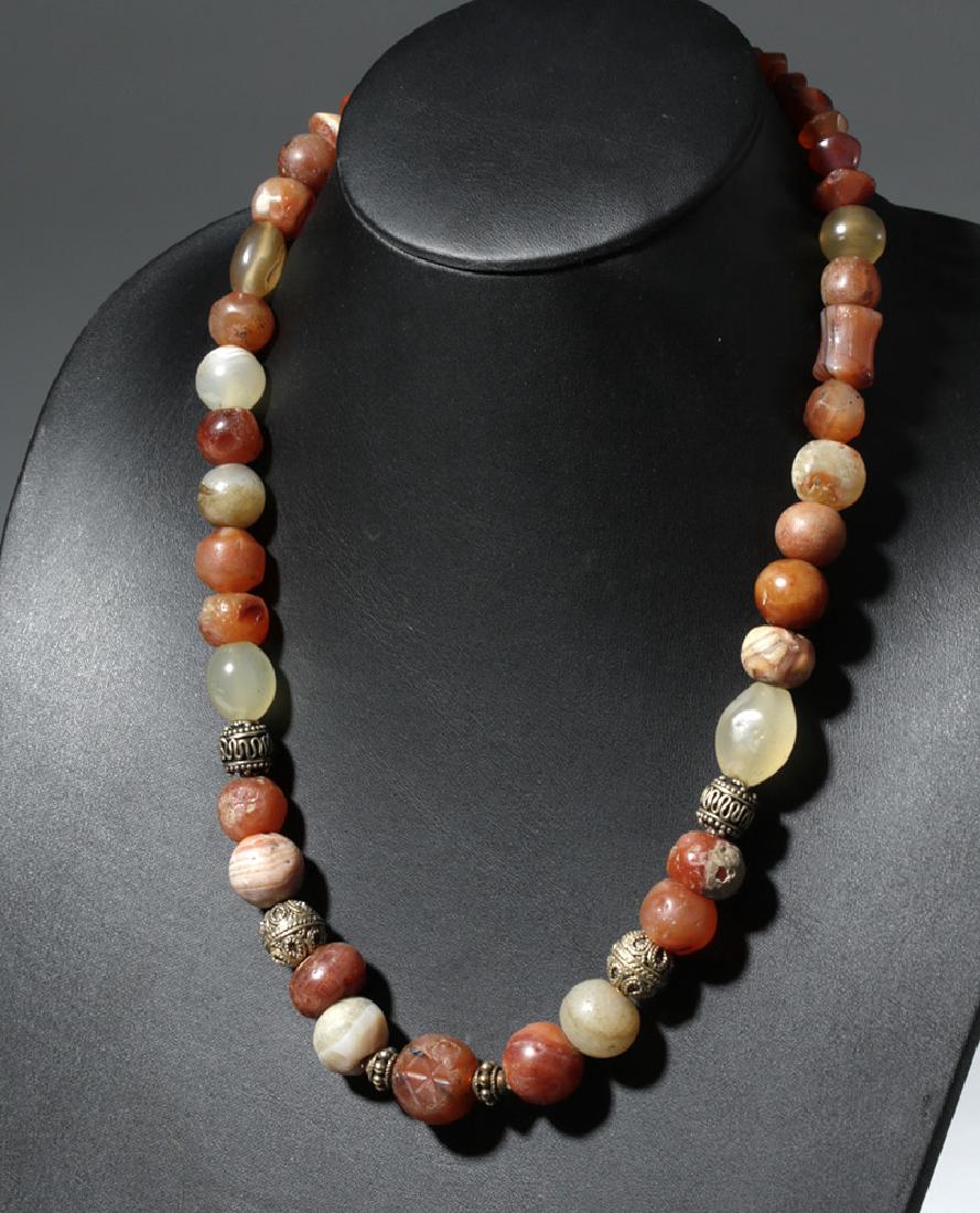 Custom Necklace w/ Ancient Carnelian, Quartz Beads (1 of 5)