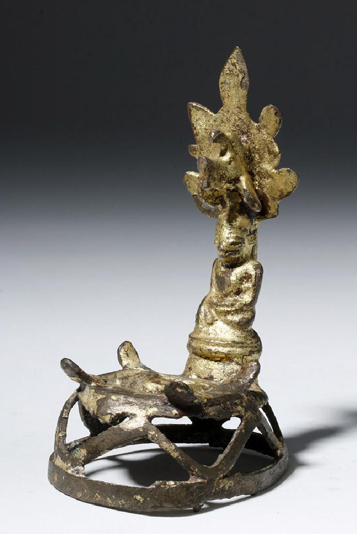 18th C. Burmese Gilded Bronze Buddha / Shrine (1 of 6)