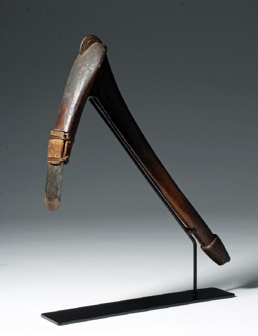 19th C. Trobriand Islands Wood Adze w/ Metal Blade (1 of 9)