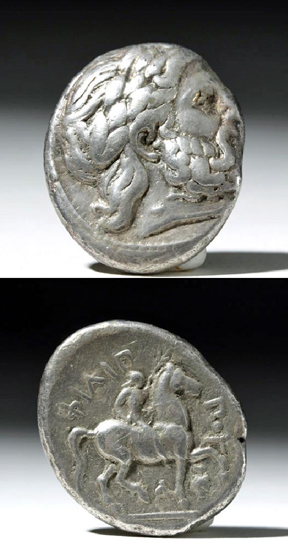 Greek Macedon Philip II Silver Tetradrachm (1 of 3)