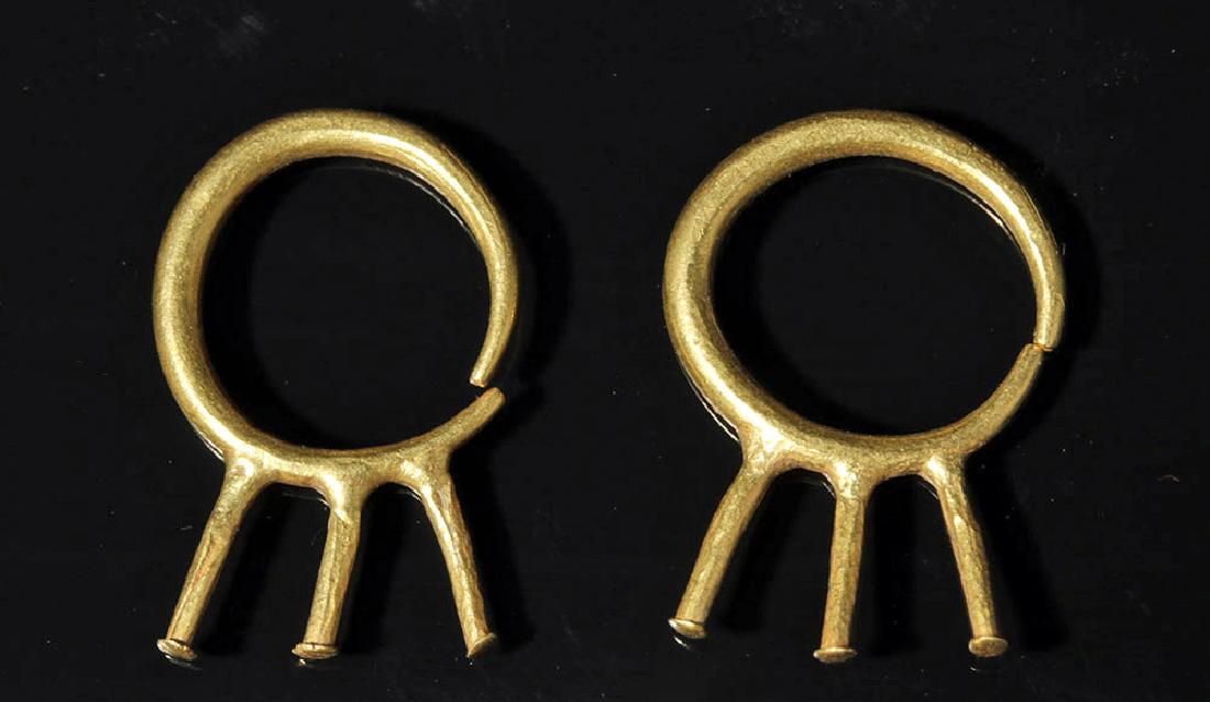 Pr. Roman 22K+ Gold Earrings - Unusual Design (1 of 2)