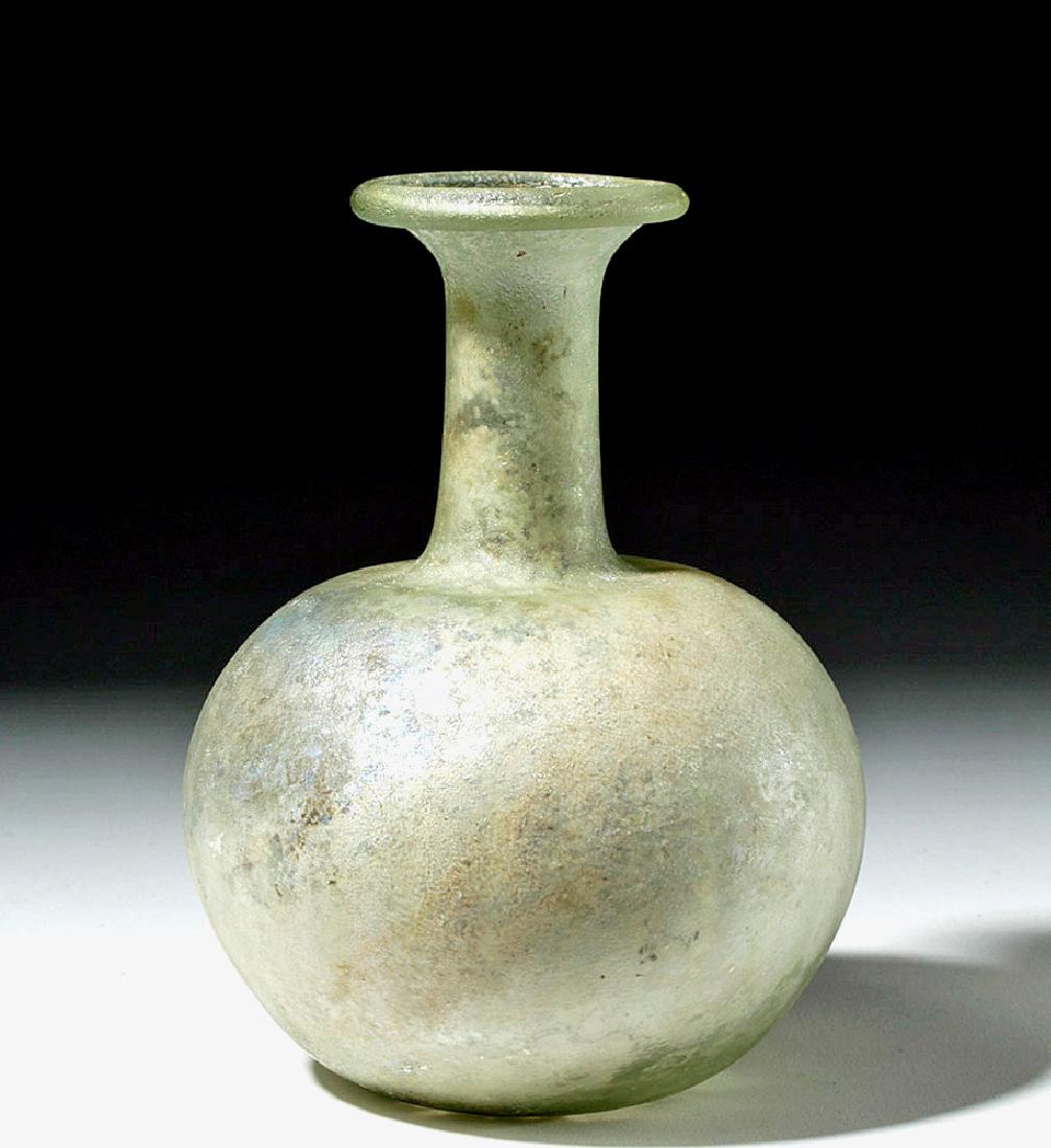 Lovely Roman Green Glass Ribbed Vessel (1 of 6)
