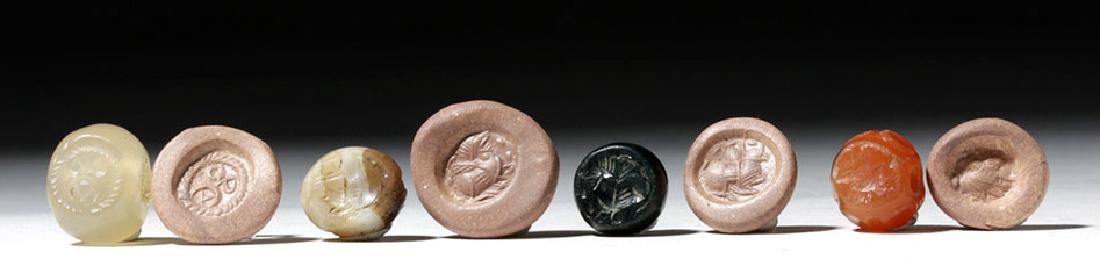 Lot of 4 Sassanian Mixed Stone Seal Beads (1 of 7)