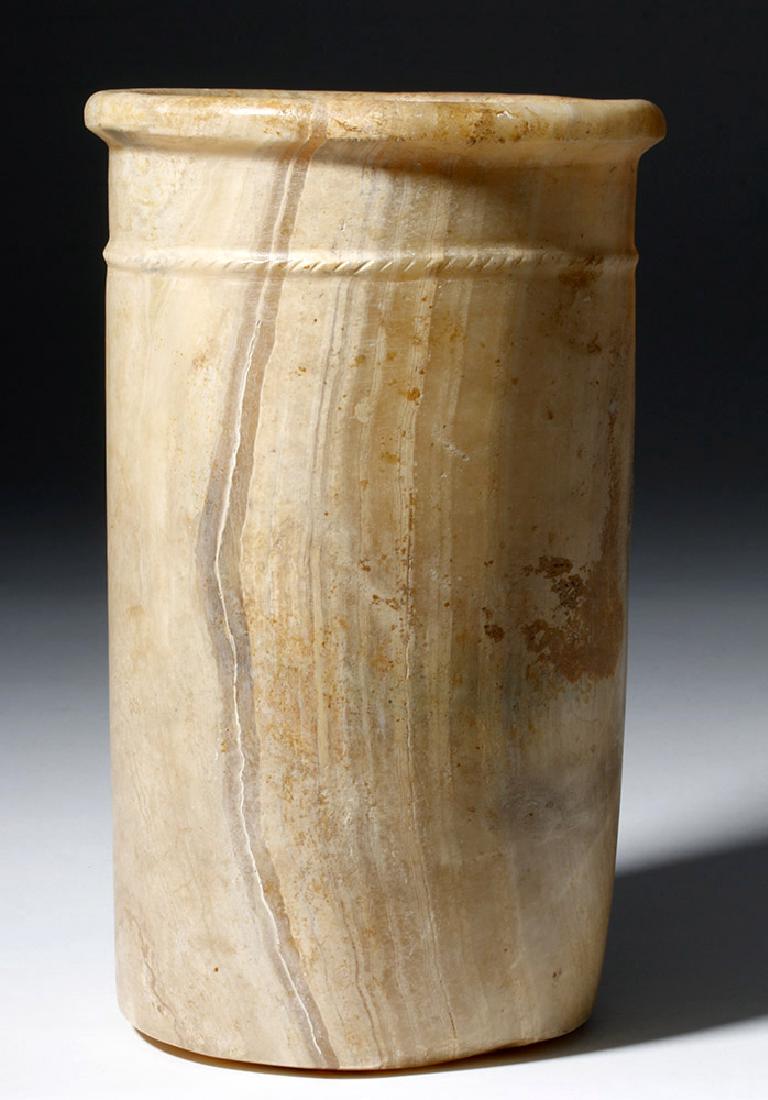 / Tall Ancient Egyptian Alabaster Stone Vessel
