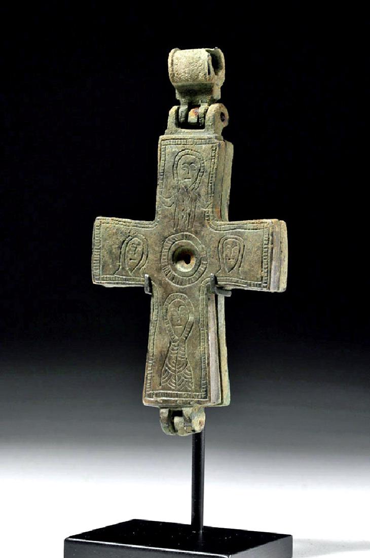 Large Byzantine Hinged Bronze Reliquary Cross (1 of 6)