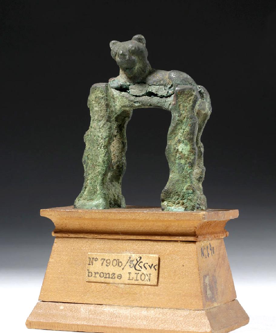 Egyptian Bronze Reclining Bastet on Bes Dais (1 of 5)