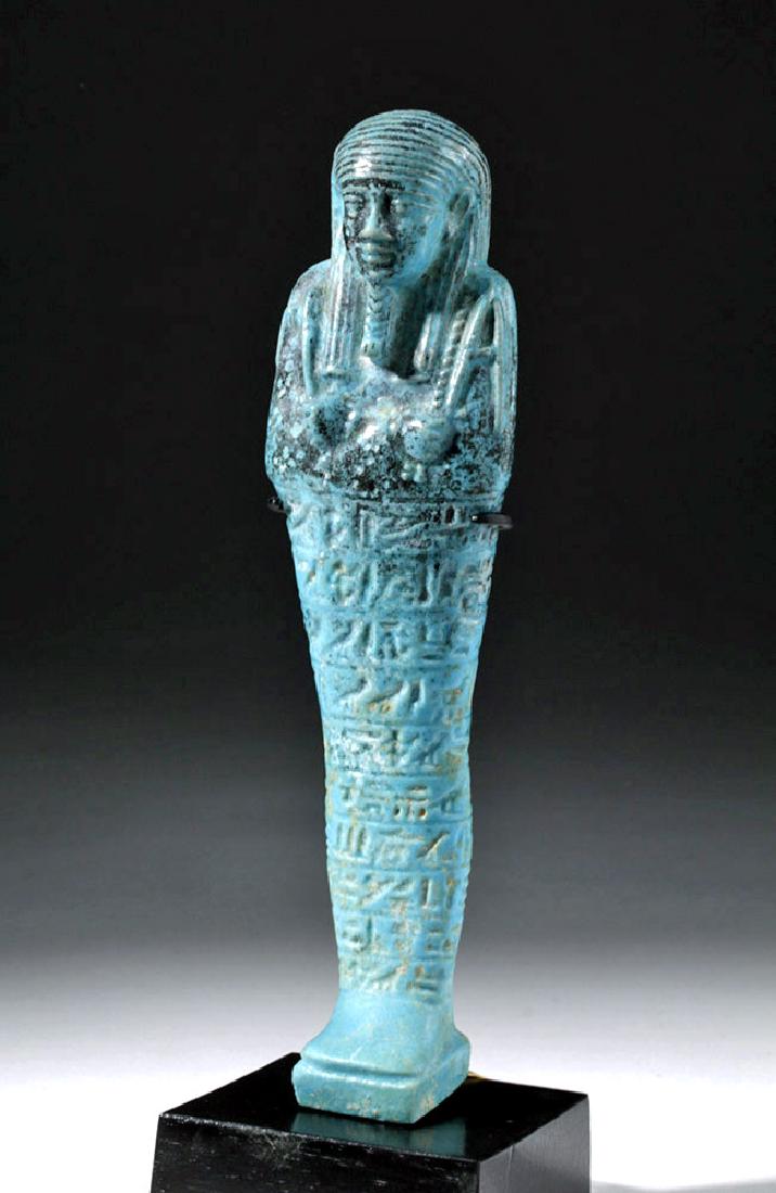 Fine Egyptian Faience Ushabti - Ex Sotheby's (1 of 9)