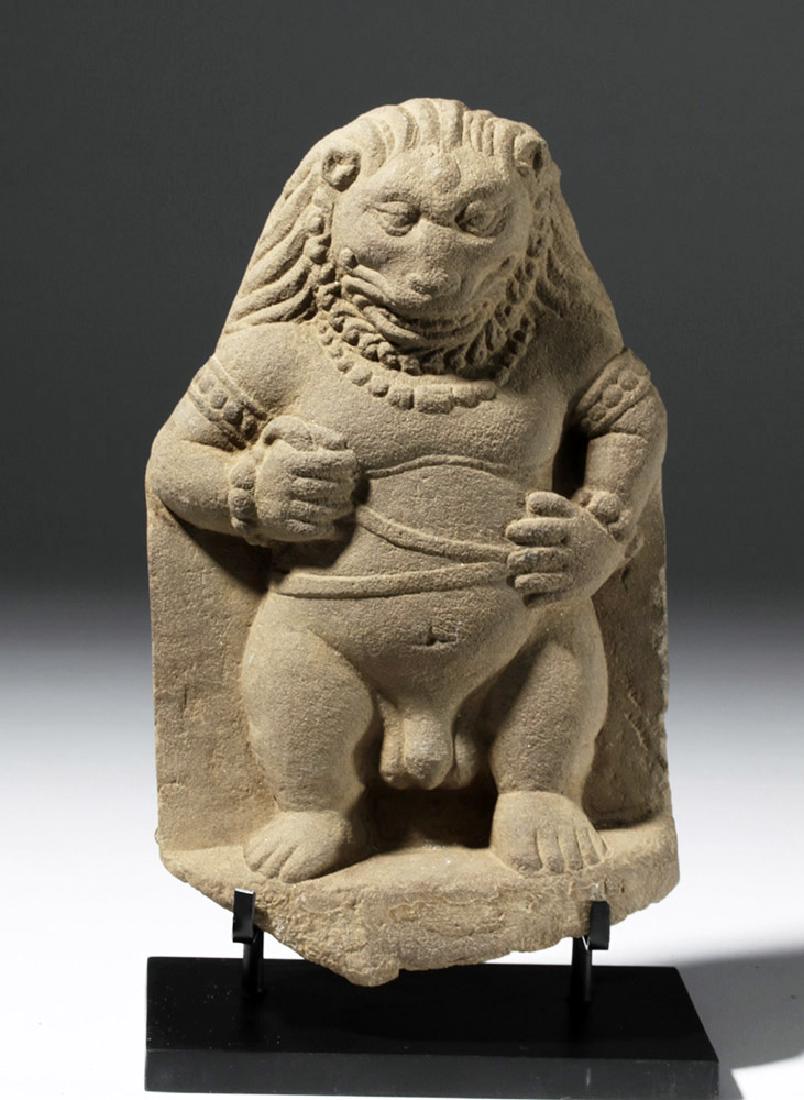 Rare / Fine Hindushahi Stone Statue of Narasimha (1 of 6)