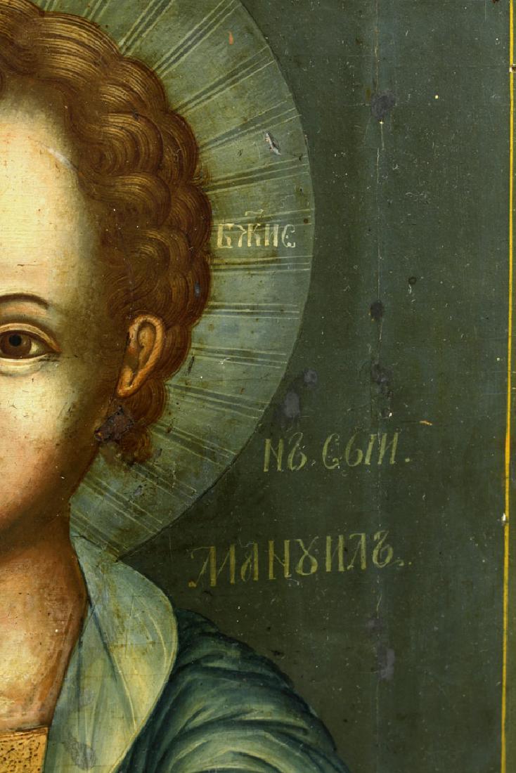 Exhibited 18th C. Russian Icon of Christ Emmanuel - 5