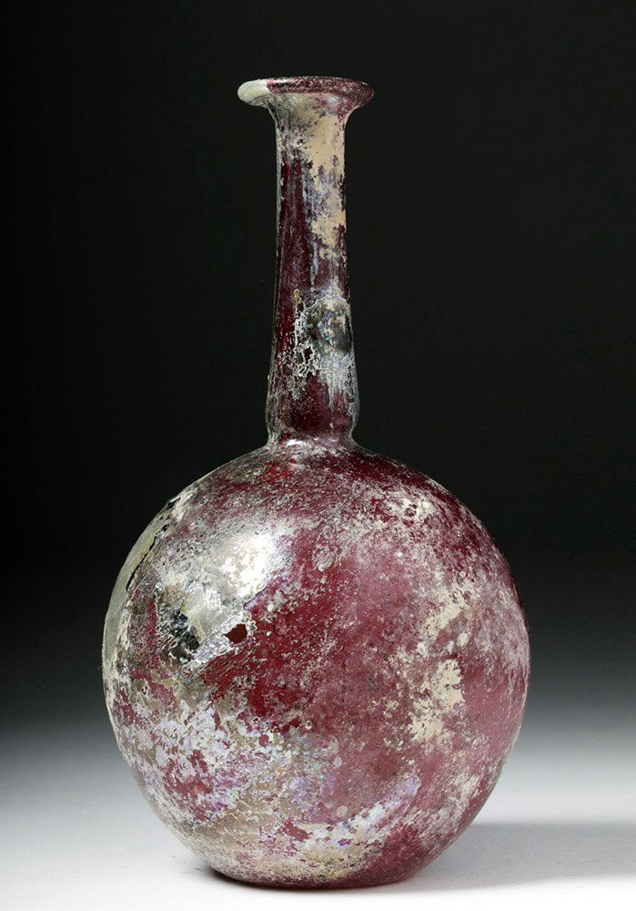 Incredible Roman Cranberry Red Glass Flask (1 of 6)