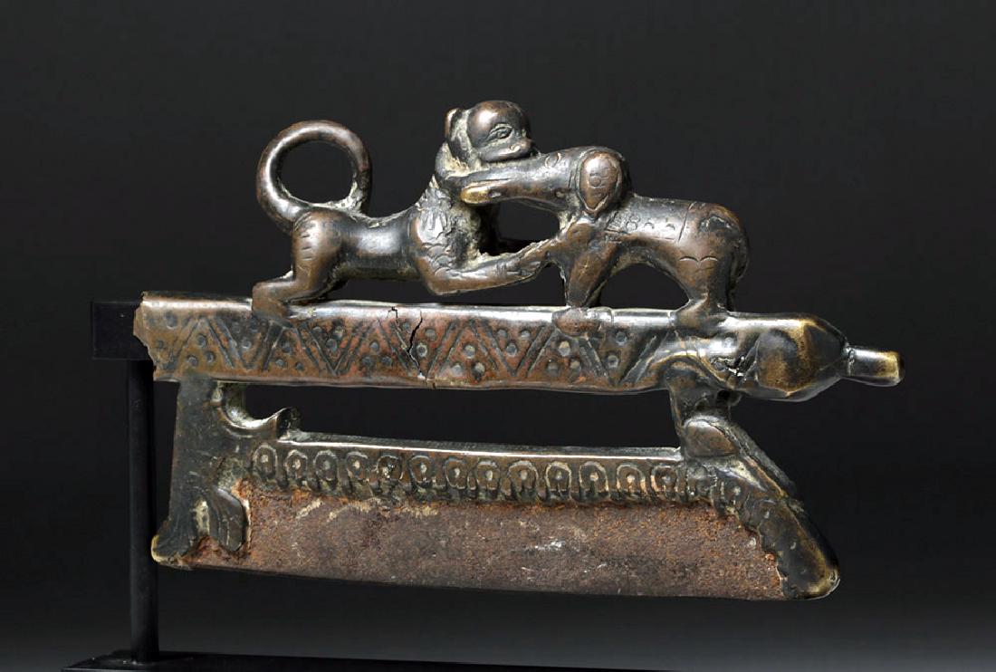 Sassanian Bronze / Iron Fire Starter- Lion & Elephant (1 of 5)
