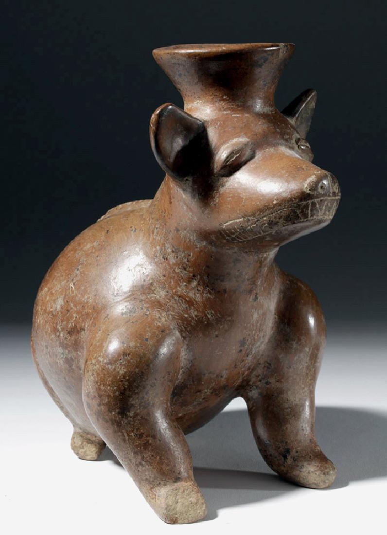 Colima Redware Seated Dog Effigy Vessel (1 of 7)
