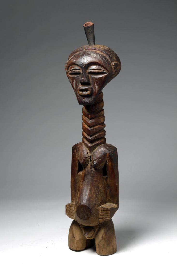 Tall 20th C. African Songye Wooden Female Power Figure (1 of 8)