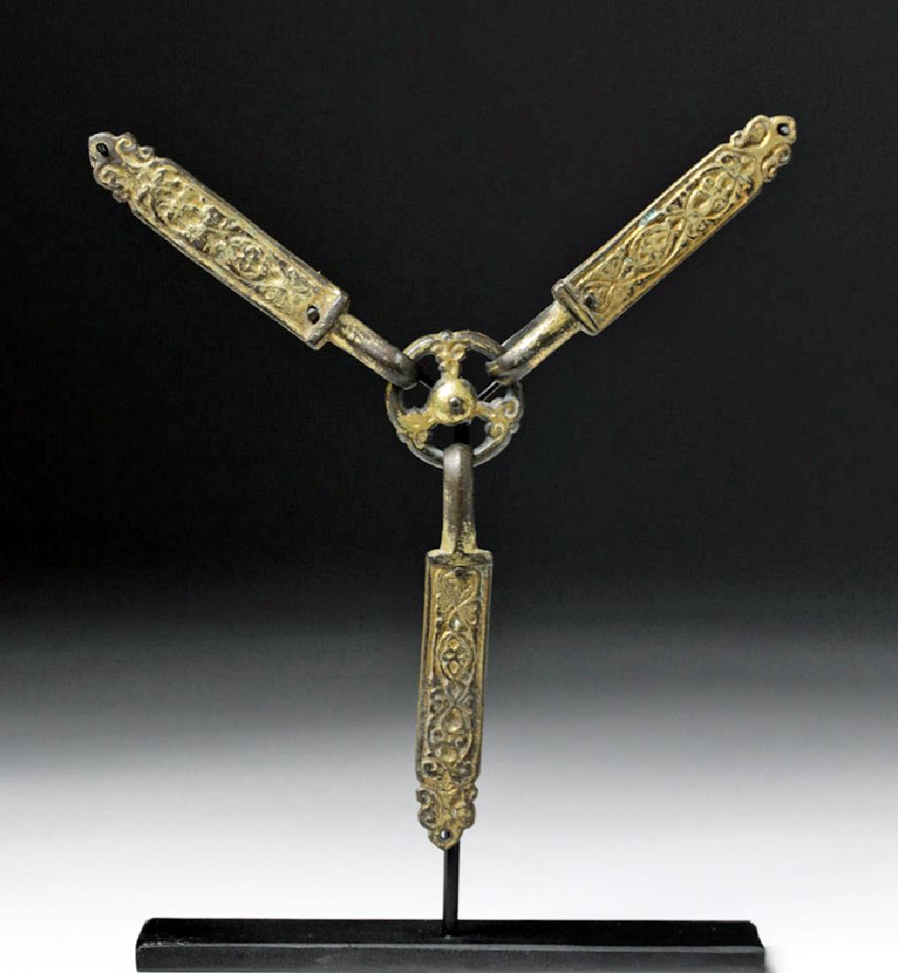 Rare Frankish Gilded Bronze Attachment (1 of 7)
