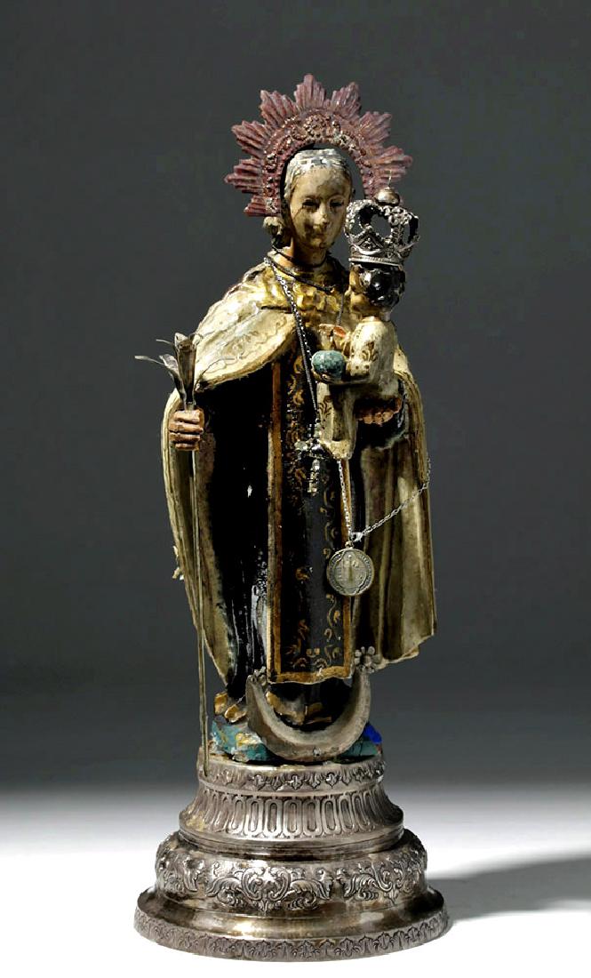 19th C. Mexican Wood Santo - Virgin of the Apocalypse (1 of 7)