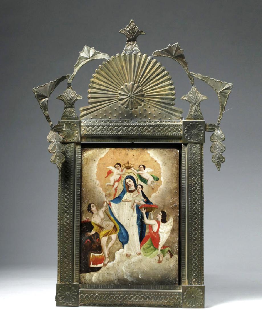 19th C. Mexican Nicho w/ La Madre Santisima de la Luz (1 of 8)