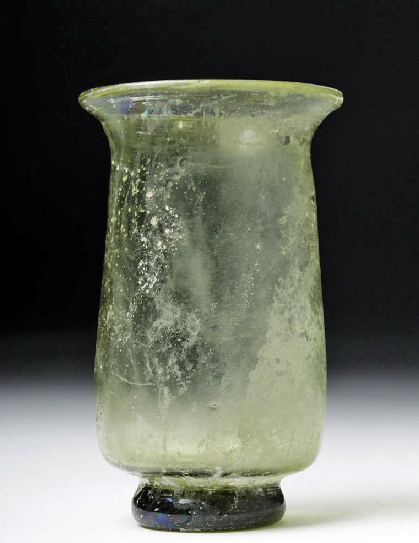 Rare Choice Roman Green Glass Miniature Goblet (1 of 6)