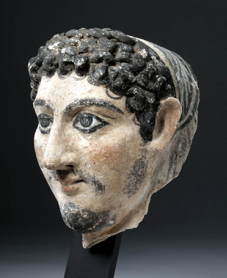 Ptolemaic / Romano Egyptian Gypsum Mummy Mask - May 18, 2017 