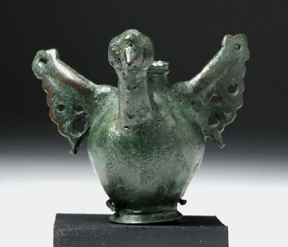 Late Roman Bronze Pyxis in Bird Form (1 of 5)