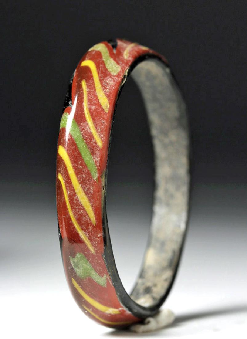 Egyptian / Byzantium Glass Bracelet, Swirled Design (1 of 5)