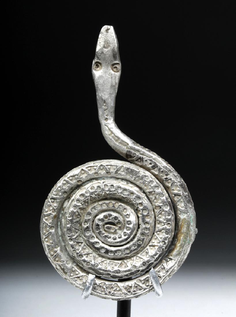 Superb Viking Silver Fibula in Serpent Form (1 of 5)