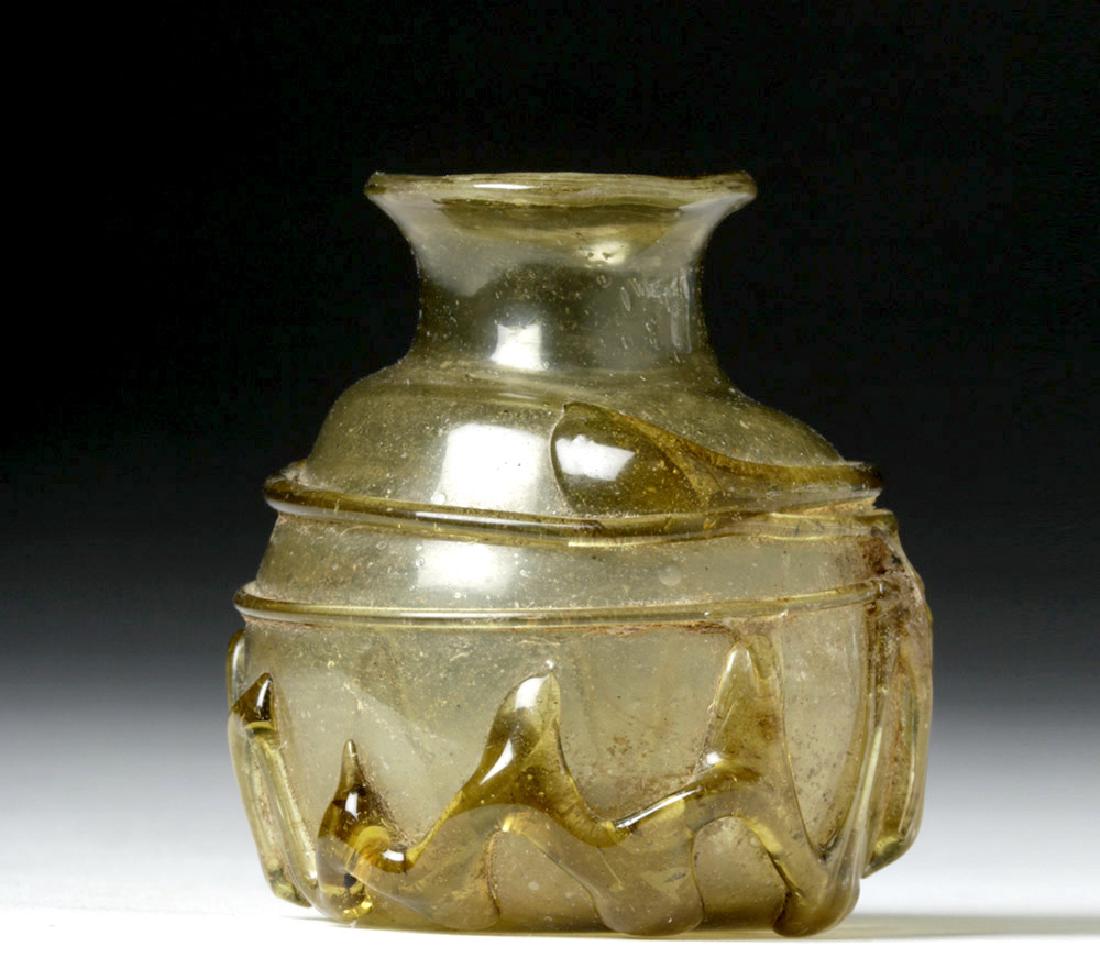 Beautiful Miniature Roman Amber Glass Jar (1 of 6)