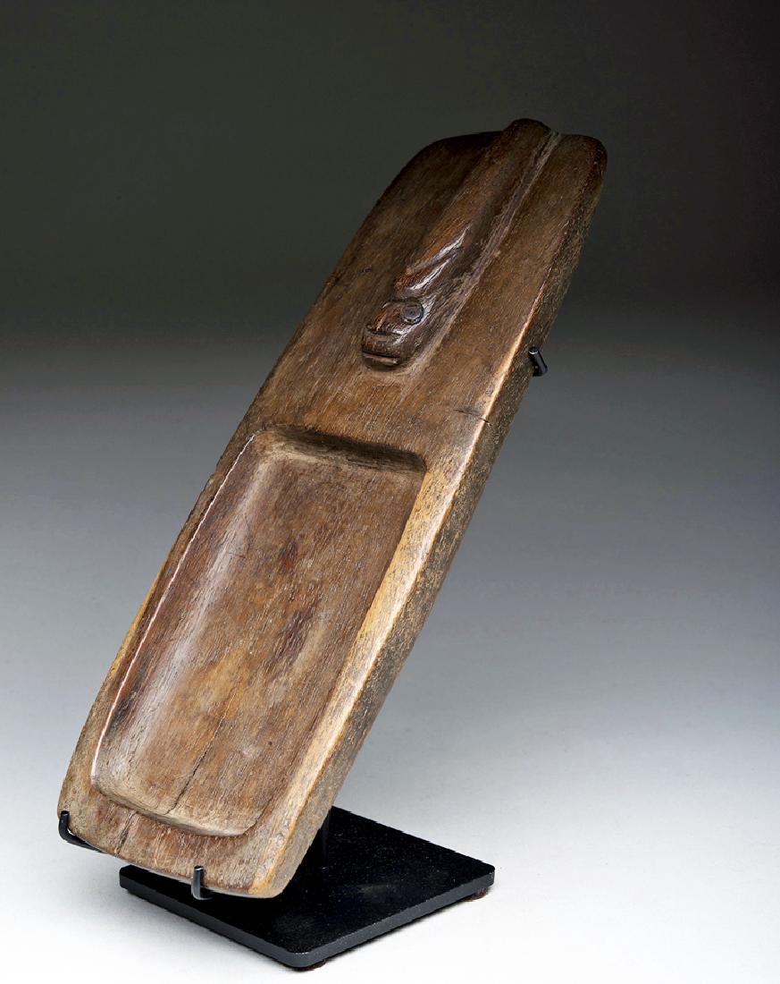 Nazca Wood Snuff Tray - Jaguar Iconography (1 of 3)