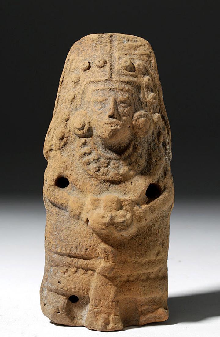 Mayan Jaina Island Pottery Figural Rattle (1 of 8)