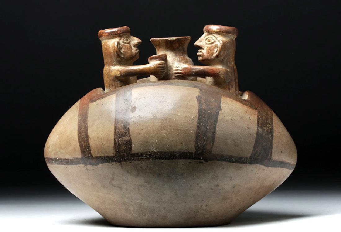 Inca Bi-chrome Jar with Beer Drinking Friends (1 of 7)