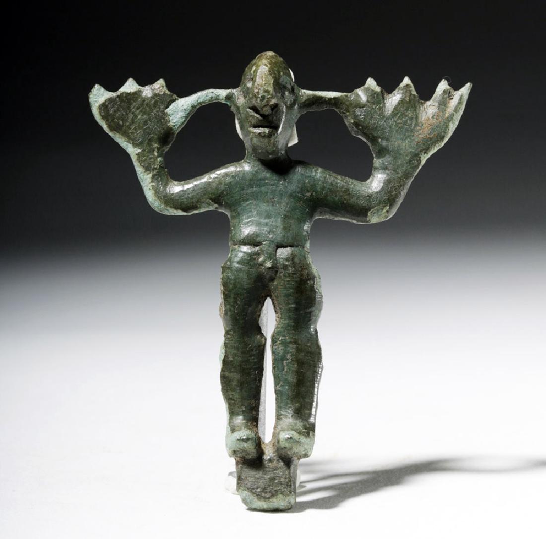 Rare Ancient Dagestan Bronze Human Male Figure (1 of 7)