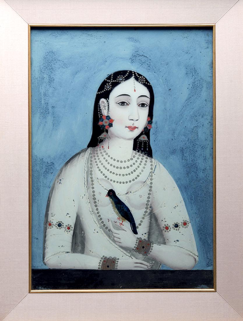 19th C. Mughal Painting of Princess, ex-Butterfields (1 of 2)