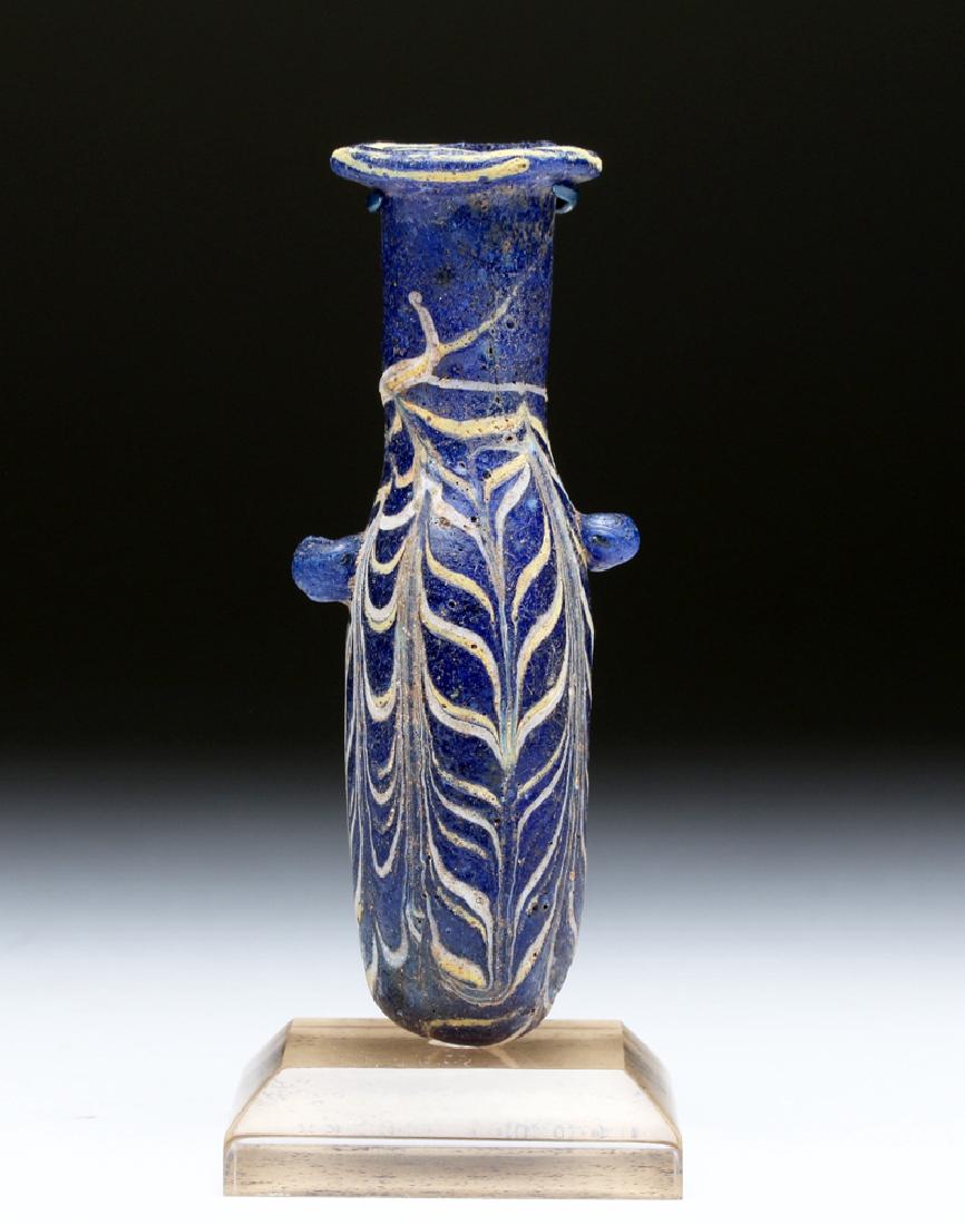 Greek Cobalt Blue Core-Formed Glass Alabastron (1 of 5)