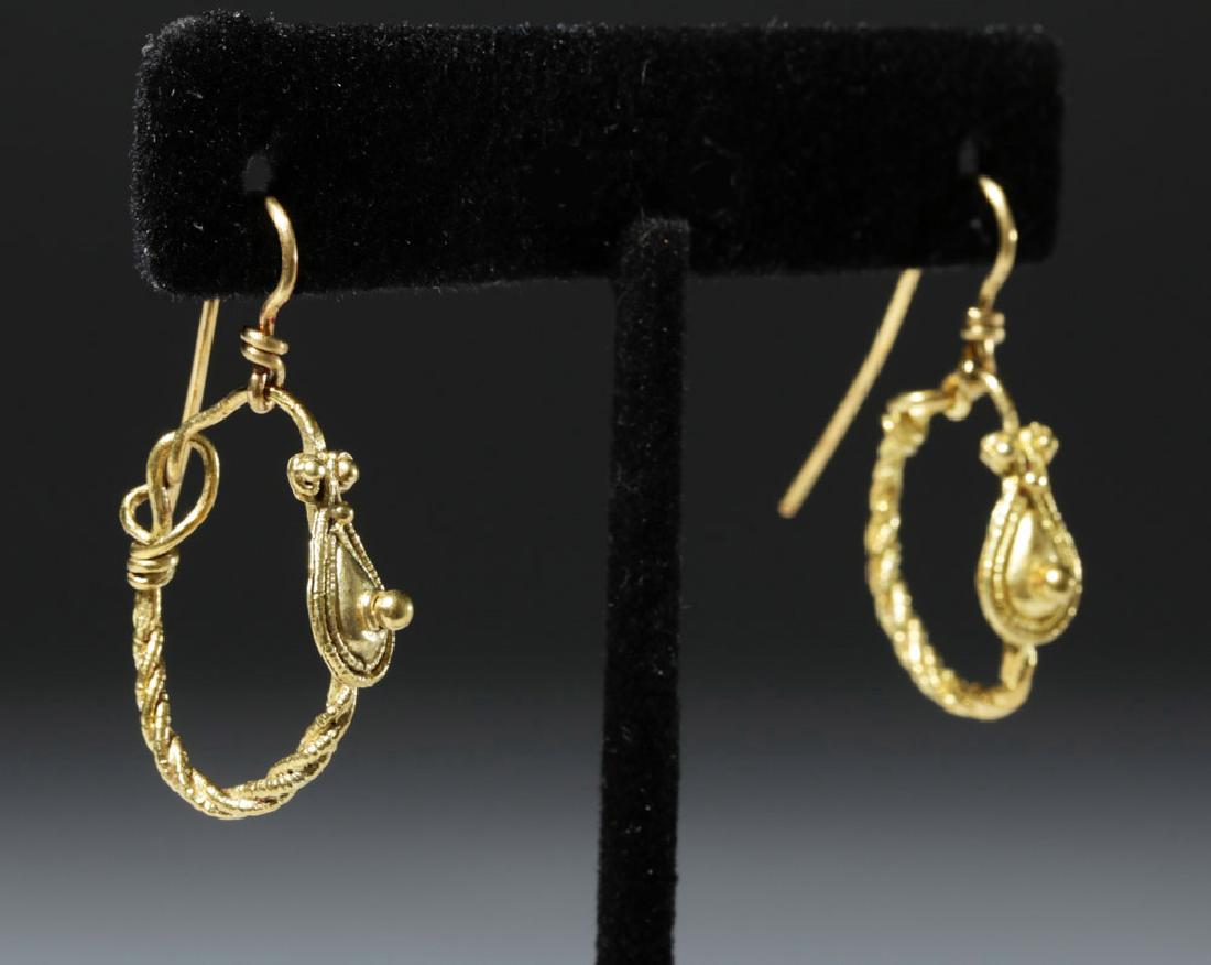 Pretty Roman 22K Gold Earrings (pr) (1 of 5)