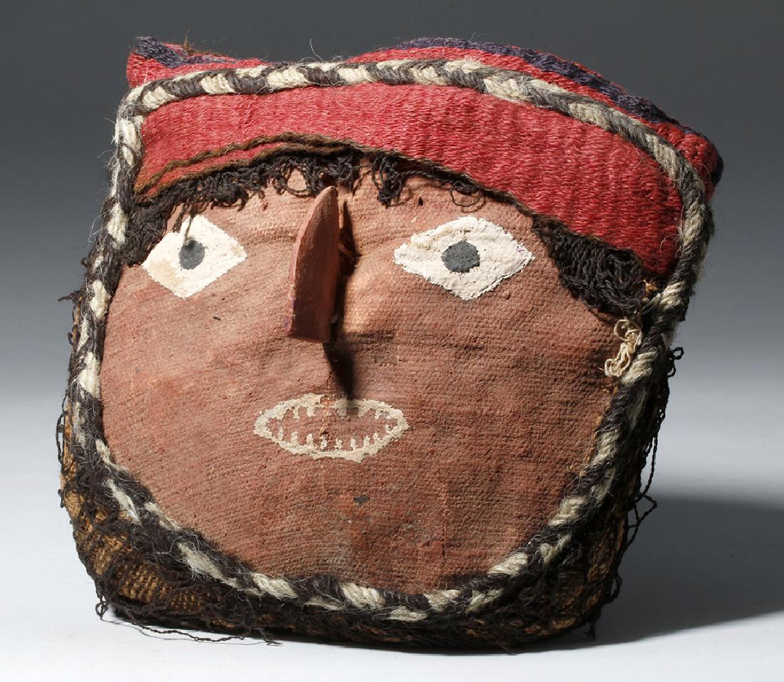 Chancay False Head Mask - Woven Textiles and Wood (1 of 8)