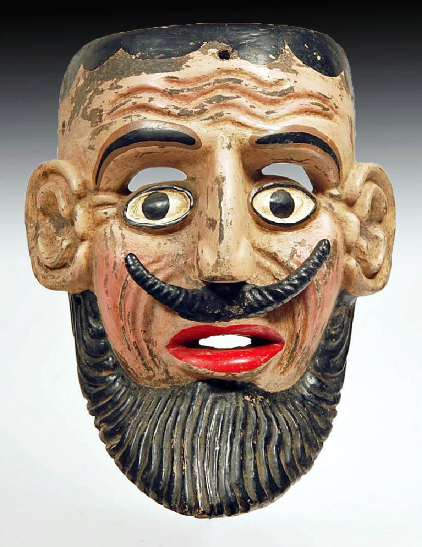 Museum-Exhibited 20th C. Mexican Carnival Festival Mask (1 of 5)