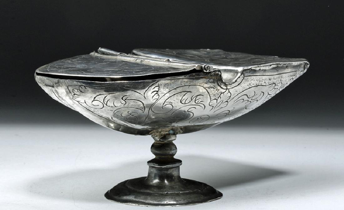 18th C. Spanish Colonial Silver Incense Boat (1 of 8)